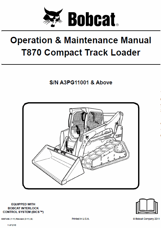 Bobcat T870 Loader Service Manual