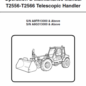 Bobcat T2556 and T2566 Telescopic Handler Service Manual