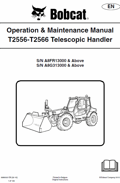 Bobcat T2556 and T2566 Telescopic Handler Service Manual