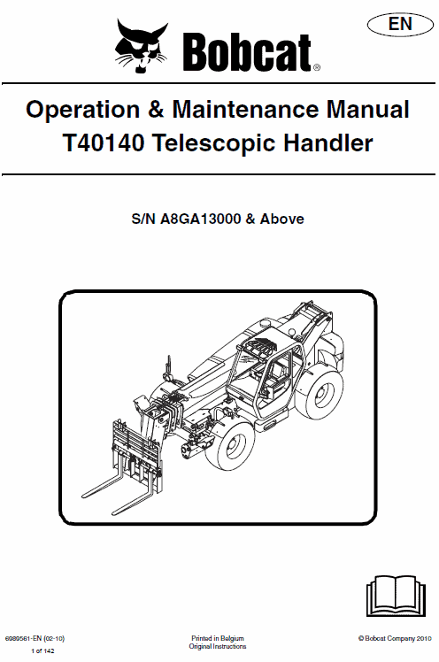 Bobcat T40140 and T40170 Telescopic Handler Service Manual