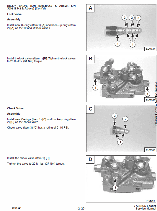 Bobcat 773 Skid-Steer Loader Service Manual