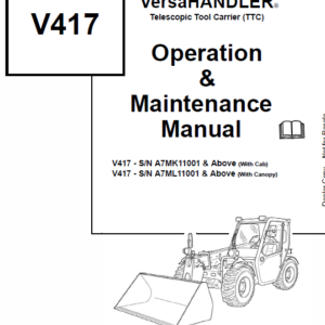 Bobcat V417 VersaHANDLER Telescopic Service Manual