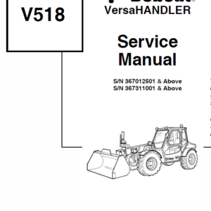 Bobcat V518 VersaHANDLER Telescopic Service Manual