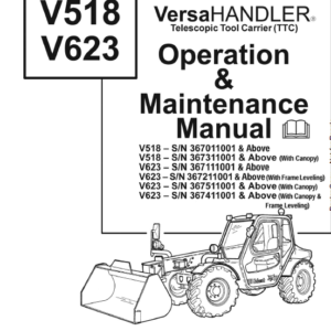 Bobcat V623 VersaHANDLER Telescopic Service Manual