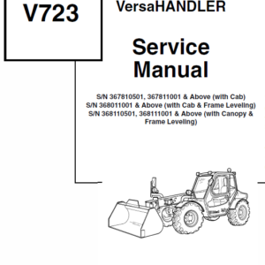 Bobcat V723 VersaHANDLER Telescopic Service Manual