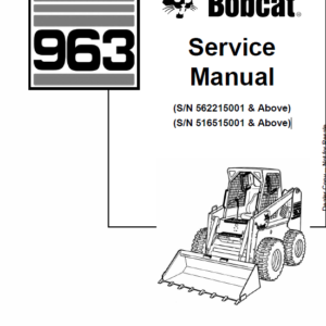 Bobcat 963 Skid-Steer Loader Service Manual