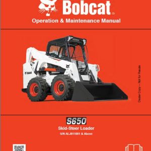 Bobcat S650 Skid-Steer Loader Service Manual - Image 3