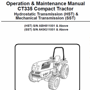 Bobcat CT335 Compact Tractor Service Manual