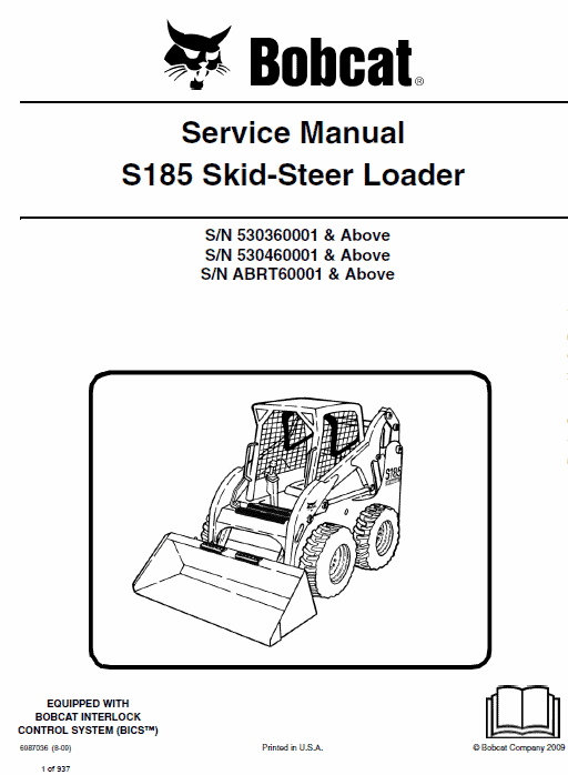 Bobcat S185 Skid-Steer Loader Service Manual