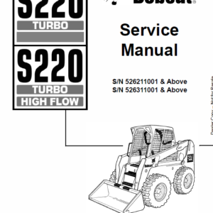 Bobcat S220 Turbo Skid-Steer Loader Service Manual