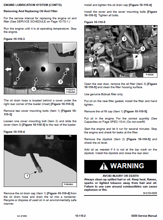 Bobcat S630 Skid-Steer Loader Service Manual