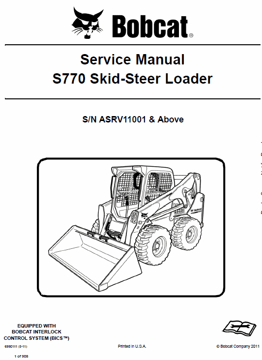 Bobcat S770 Skid-Steer Loader Service Manual