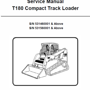 Bobcat T180 Compact Loader Service Manual