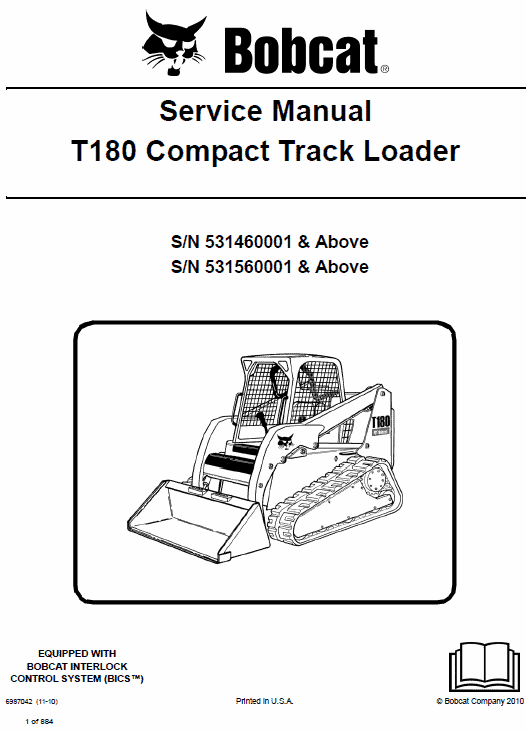 Bobcat T180 Compact Loader Service Manual