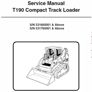 Bobcat T190 Loader Service Manual