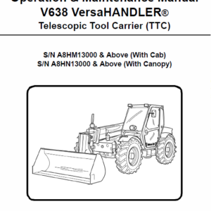 Bobcat V638 VersaHANDLER Telescopic Service Manual