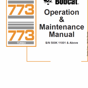 Bobcat 773 G-series Skid-Steer Loader Service Manual