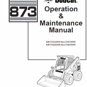 Bobcat 873 Skid-Steer Loader Service Manual