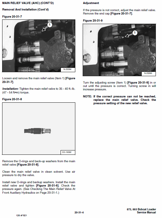 Bobcat 873 and 883 G-Series Skid-Steer Loader Service Manual