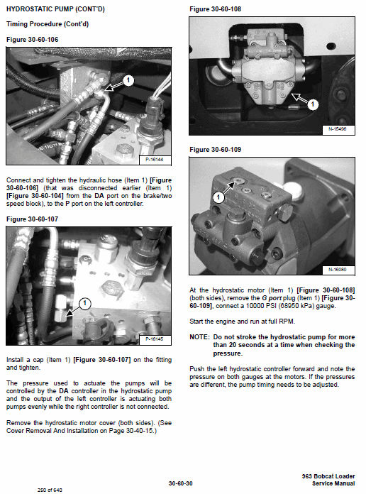 Bobcat 963 Skid-Steer Loader Service Manual