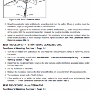 Bobcat 2200, 2200s and 2300 Utility Vehicle Service Manual