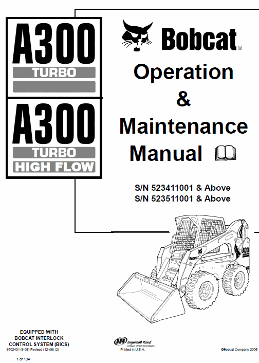 Bobcat A300 Skid-Steer Loader Service Manual