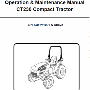 Bobcat CT225, CT230 and CT235 Compact Tractor Service Manual