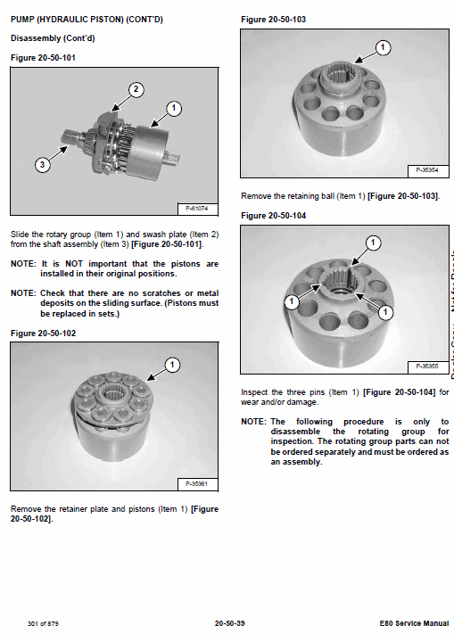 Bobcat E80 Compact Excavator Repair Service Manual