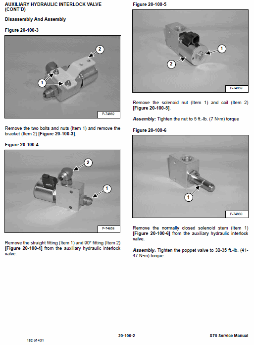 Bobcat S70 Skid-Steer Loader Service Manual