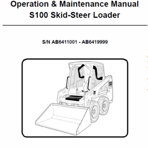 Bobcat S100 Skid-Steer Loader Service Manual