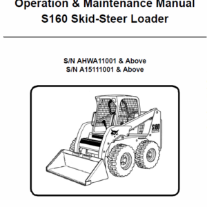 Bobcat S160 Skid-Steer Loader Service Manual