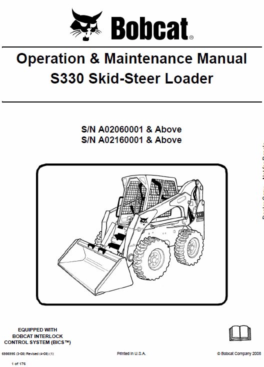 Bobcat S330 Skid-Steer Loader Service Manual