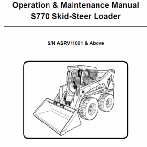 Bobcat S770 Skid-Steer Loader Service Manual