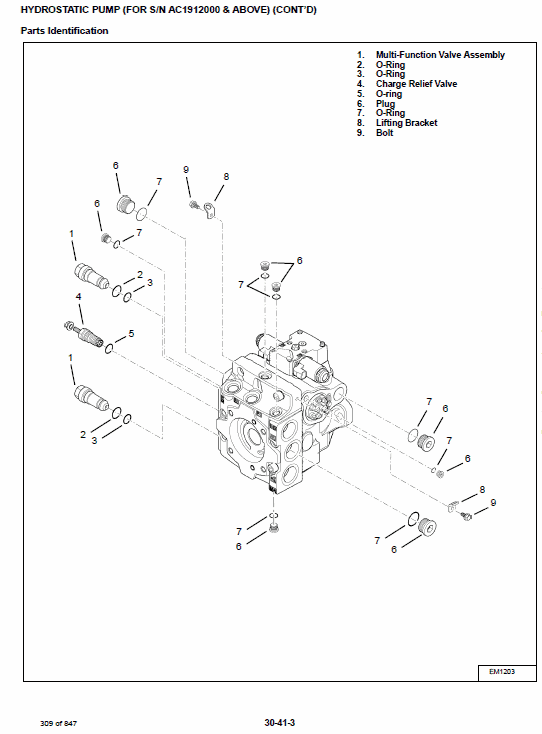 Bobcat T2250 Telescopic Handler Service Manual