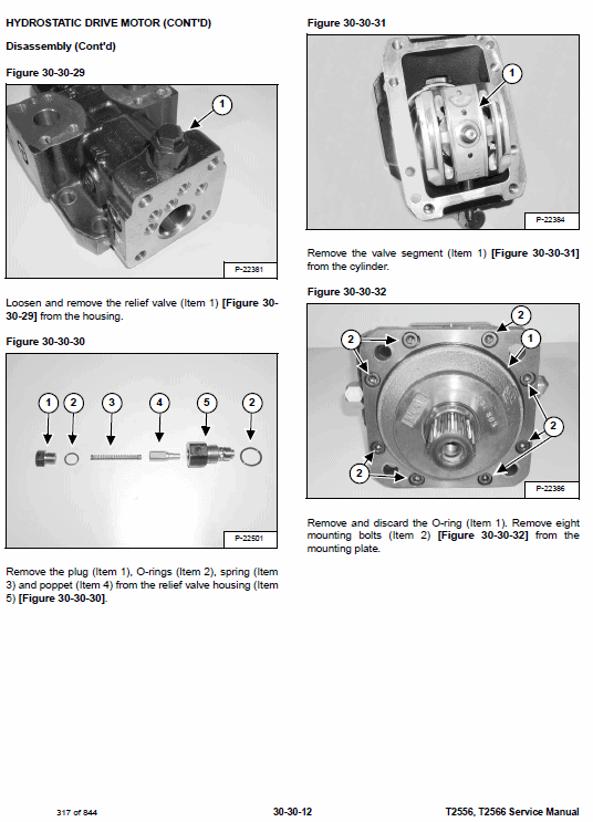 Bobcat T2556 and T2566 Telescopic Handler Service Manual