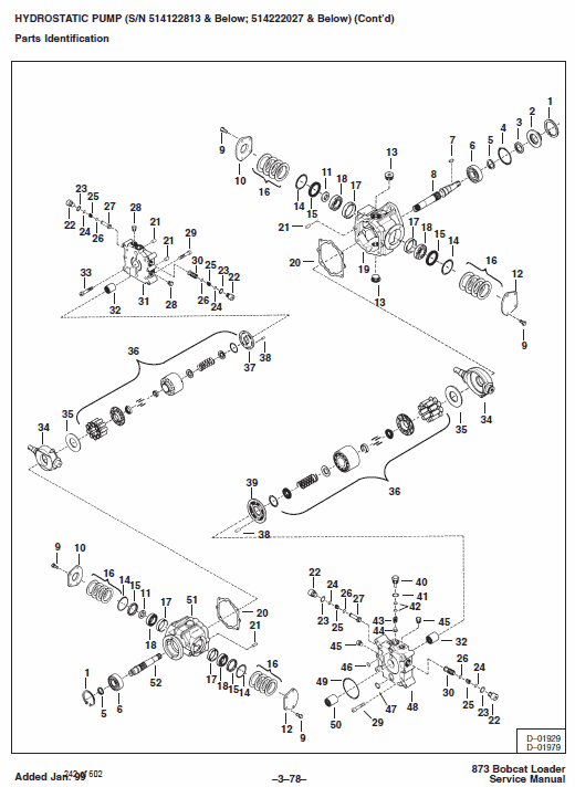 Bobcat 873 Skid-Steer Loader Service Manual