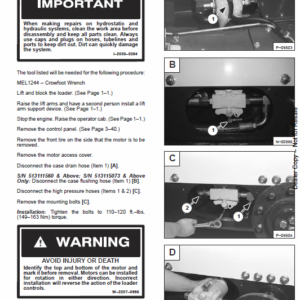 Bobcat 953 Skid-Steer Loader Service Manual