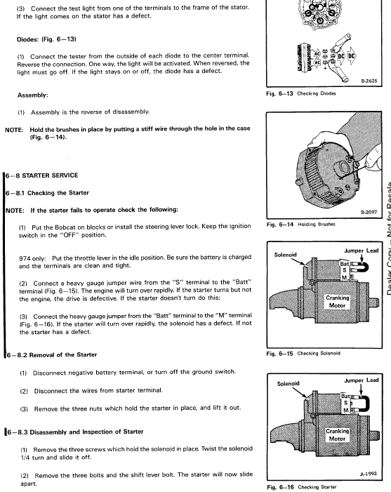 Bobcat 974 and 975 Loader Service Manual