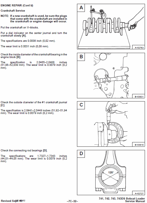 Bobcat 741, 742 and 743 Skid-Steer Loader Service Manual