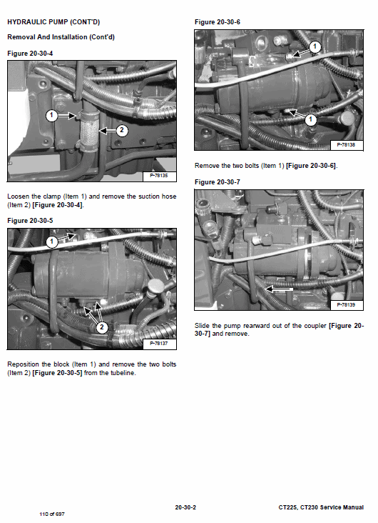 Bobcat CT225, CT230 and CT235 Compact Tractor Service Manual