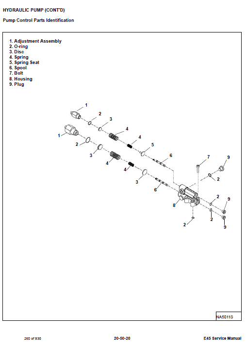 Bobcat E45 Compact Excavator Service Manual