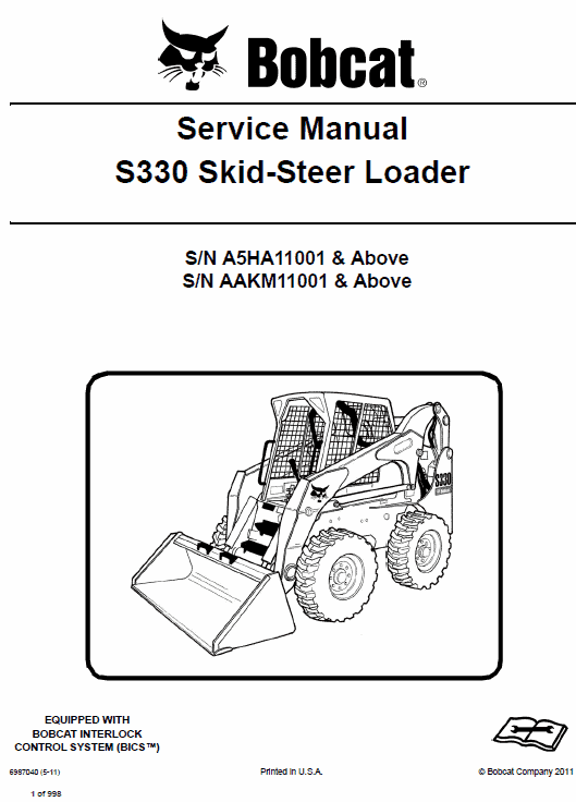 Bobcat S330 Skid-Steer Loader Service Manual