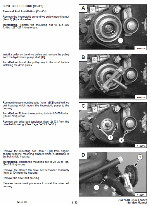 Bobcat 763 and 763HF Skid-Steer Loader Service Manual