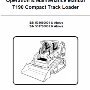 Bobcat T190 Loader Service Manual