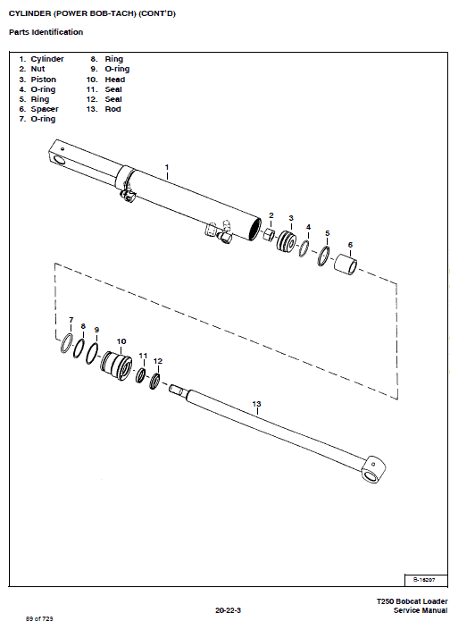 Bobcat T250 Turbo and Turbo High Flow Track Loader Service Manual