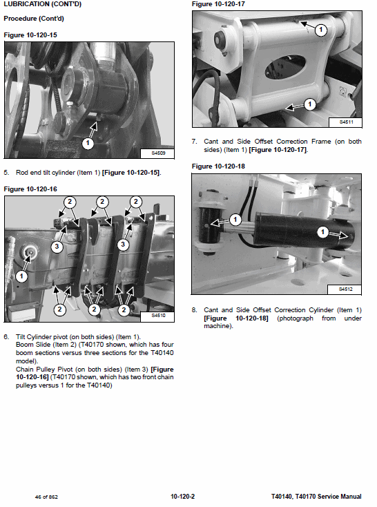 Bobcat T40140 and T40170 Telescopic Handler Service Manual