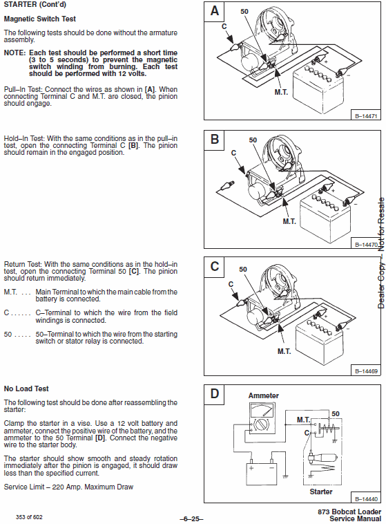 Bobcat 873 Skid-Steer Loader Service Manual