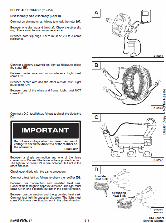 Bobcat 943 Skid-Steer Loader Service Manual