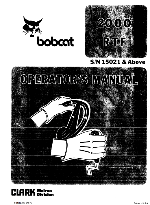 Bobcat 2000 Loader Service Manual