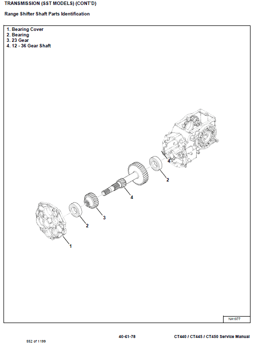 Bobcat CT440, CT445 and CT450 Compact Tractor Service Manual